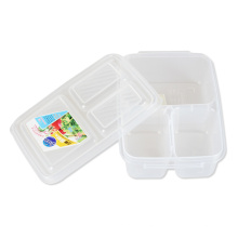 2016 New Design Transparent 3 Component Grid Lunch Box Container Set